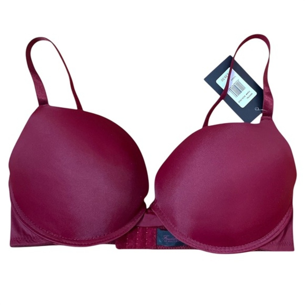 Frederick's of Hollywood Krystal‎ Bra 32D Push Up Syrah Red NWT